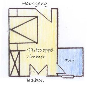 Půdorys ubytování Gästehaus Watzmannblick