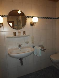 Koupelna v ubytování Gästehaus Watzmannblick