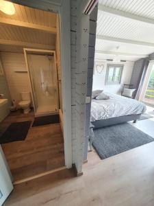 Postel nebo postele na pokoji v ubytování Chalet de la Sablière