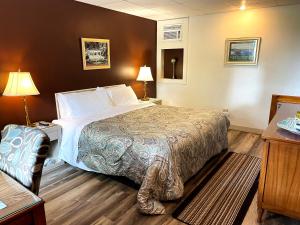 Postel nebo postele na pokoji v ubytování Skaneateles Inn on 20