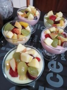 a group of bowls of fruit on a table at Swartberg Guest House in Caledon