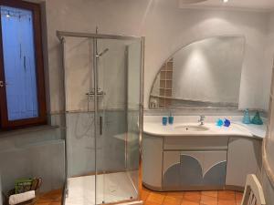 A bathroom at Villa Soprana by Agenzia SolturElba