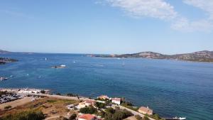 an aerial view of a large body of water at Aqualife luxury home 4 in Arzachena +21 photos
