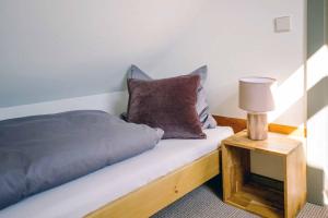 Postel nebo postele na pokoji v ubytování Ferienwohnung Radeberg