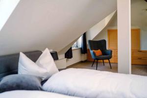 Postel nebo postele na pokoji v ubytování Ferienwohnung Radeberg