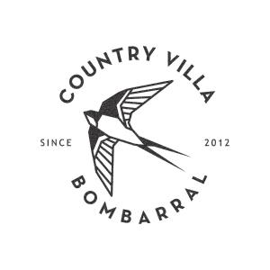 
The logo or sign for the villa
