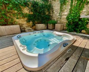 Gallery image of La Maison des Vendangeurs - TABLE D'HÔTES le soir du jeudi au lundi - Jacuzzi - Balnéo SPA - ACCES PISCINE pour toutes les chambres sauf STUDIO COQUET- Piscine de mai à mi-octobre in Martignargues