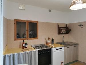 A kitchen or kitchenette at Villa mare blu al Ciolo Még 37 kép