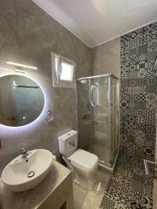 Koupelna v ubytování SMAG Suites