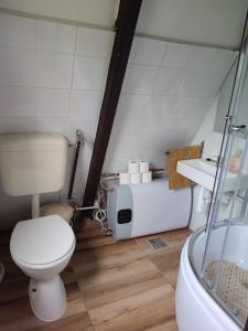 Kúpeľňa v ubytovaní Mátrai Vándor Apartmanok
