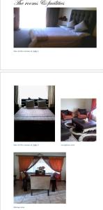 a collage of pictures of a bedroom and a bed at Tulo Bed and Breakfast in Kimberley