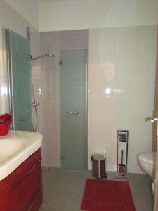 łazienka z prysznicem i umywalką w obiekcie Apartment in Zambratija with sea view, terrace, air conditioning, WiFi (4961-1) w mieście Zambratija