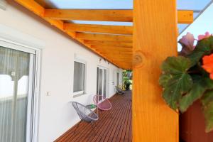 Balkón alebo terasa v ubytovaní Friends & Family Apartmanok Velence