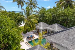 加弗阿利夫环礁Raffles Maldives Meradhoo的带泳池的别墅的鸟瞰图