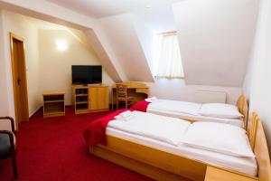 Posteľ alebo postele v izbe v ubytovaní Hotel pod Zámkom