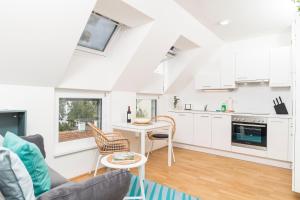 Kuchyň nebo kuchyňský kout v ubytování Micro Rooftop Penzing