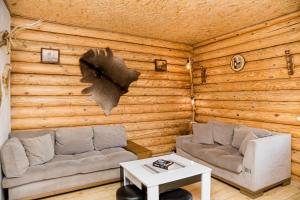 Posezení v ubytování Old Hut