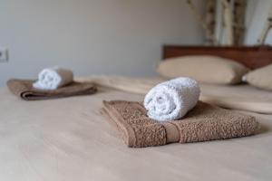 Postel nebo postele na pokoji v ubytování Apartments Vidik + 30 fotografií