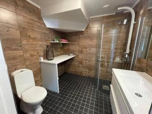 Kylpyhuone majoituspaikassa Torggatan 54