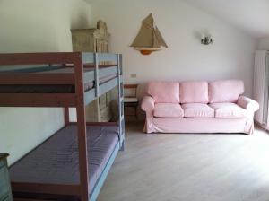 Двох'ярусне ліжко або двоярусні ліжка в номері Casa dei pescatori