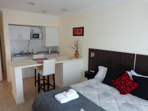 Rio Manso Apart Hotel tesisinde mutfak veya mini mutfak