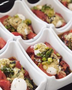 a group of styrofoam containers filled with food at Helios Benidorm in Benidorm