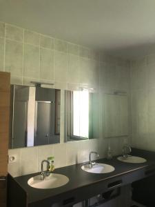 Koupelna v ubytování Gîte d'étape Chez François