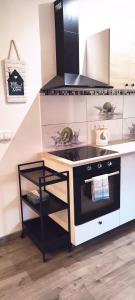 Kuchyň nebo kuchyňský kout v ubytování Apartmán - Café Princ pod Hradem WiFi, KLIMA