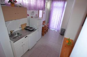 a kitchen with a sink and a counter top at Marianthi Studios Stegna in Archangelos +17 photos