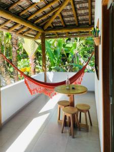 Balkoni atau teres di Lindo Apartamento, Condominio VilaZion, Arraial d' Ajuda centro