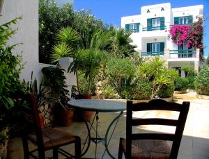 A garden outside Keros Art Hotel