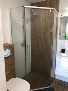 Koupelna v ubytování Apartamenty Chata u Rybaka