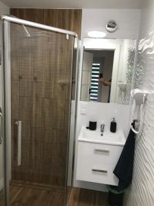Koupelna v ubytování Apartamenty Chata u Rybaka