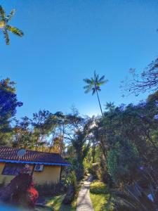a palm tree sitting on top of a house at Repousada Sana in Sana