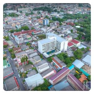 een uitzicht over de stad met gebouwen bij Apartment in Ranghill Residence Phuket in Phuket