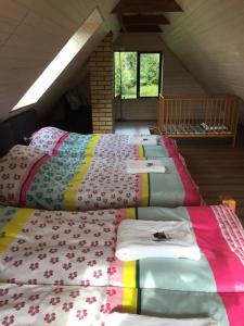 Postel nebo postele na pokoji v ubytování Guest Home "Būriņi"