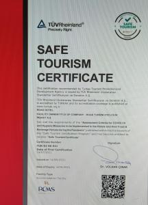 Certifikát, hodnocení, plakát nebo jiný dokument vystavený v ubytování Roas Hotel Bodrum - City Center