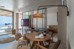 Posezení v ubytování Altera cave villas