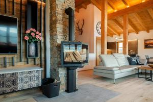 Posezení v ubytování Skyberg Chalet