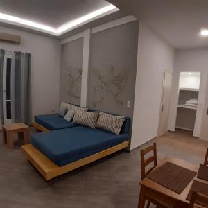 A seating area at Dimitra apartments koroni