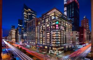 Uma visão geral de Nova York ou uma vista da cidade tirada do hotel