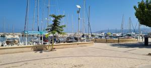 a marina with alot of boats in the water at Latchi Area Apartments in Lachi