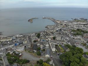 an aerial view of a town next to the water at The Courtyard in Donaghadee