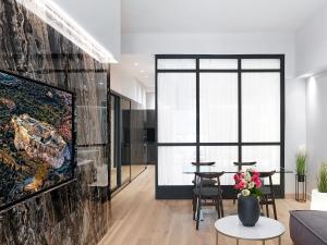 A television and/or entertainment centre at 5 star lux suite in Kolonaki.