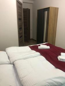 Postel nebo postele na pokoji v ubytování Paramount Kazbegi