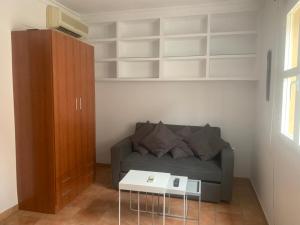 - un salon avec un canapé et une table basse dans l'établissement APTO CARRETERIAS MALAGA CENTRO, à Malaga