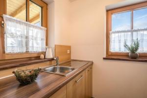 A kitchen or kitchenette at Thaler-hof Ferienhaus Fichtnhittl