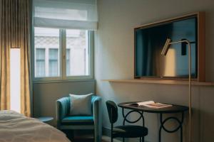 Hotel Märthof Basel客房内的一张或多张床位