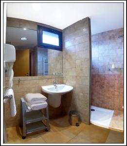 Koupelna v ubytování Hotel Era Conte