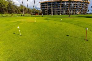 a golf course with golf balls in the grass at Kihei Surfside Resort #308 in Kihei